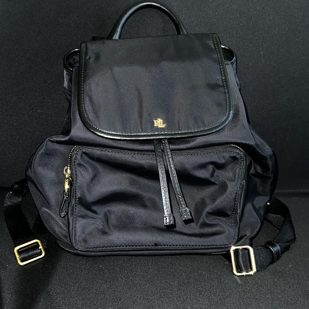 Ralph Lauren, Lauren Nylon Black Book Bag